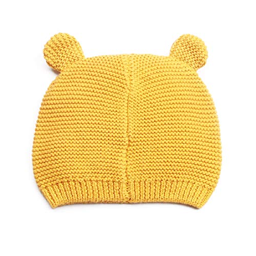 LLmoway Baby Knit Hat Cotton Bear Beanie Soft Cute Infant Fall Winter Hats for Boys Girls Age 0-18M2