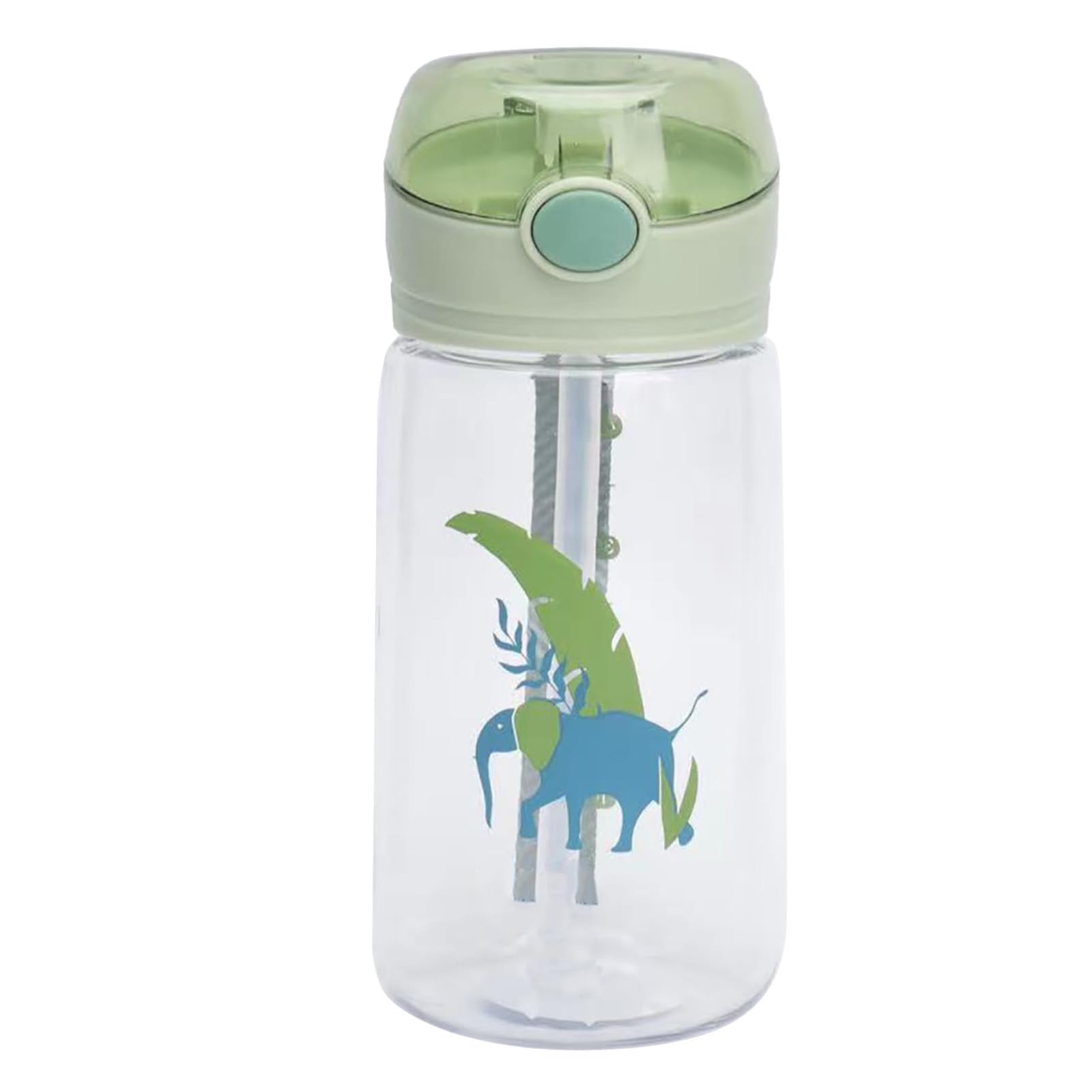 Kids Water Bottle Straw Design Strong PC PP Transparent Plastic Water Bottle Lightweight and Portable for School Travel