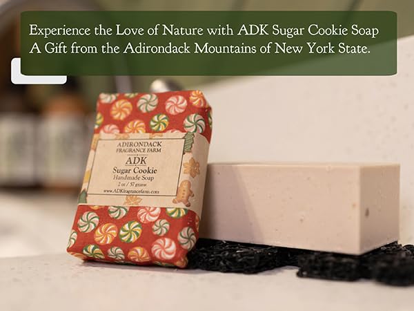 Miniatura 3 de Adirondack Fragrance & Flavor Farm ADK - Barra de jabón natural con aroma a galletas de azúcar, barras de jabón de baño hidratantes para pieles