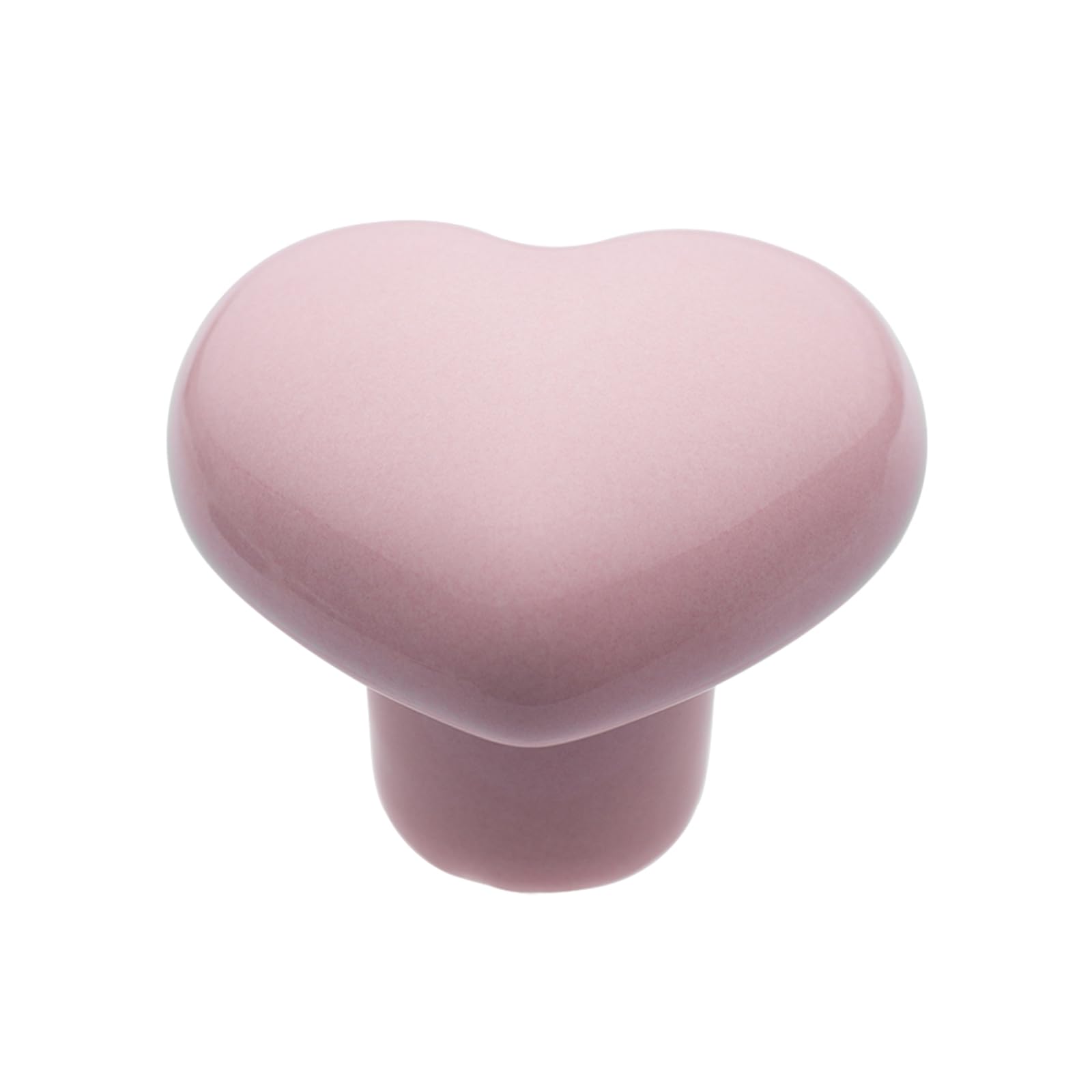 NAKUPENDA 6Pcs Manopole per Mobili Pomelli per Cassetti in Ceramica a Forma di Cuore Pomello in Ceramica per Cassetto Cameretta Maniglie Delle Porte Armadi (Rosa Chiaro)