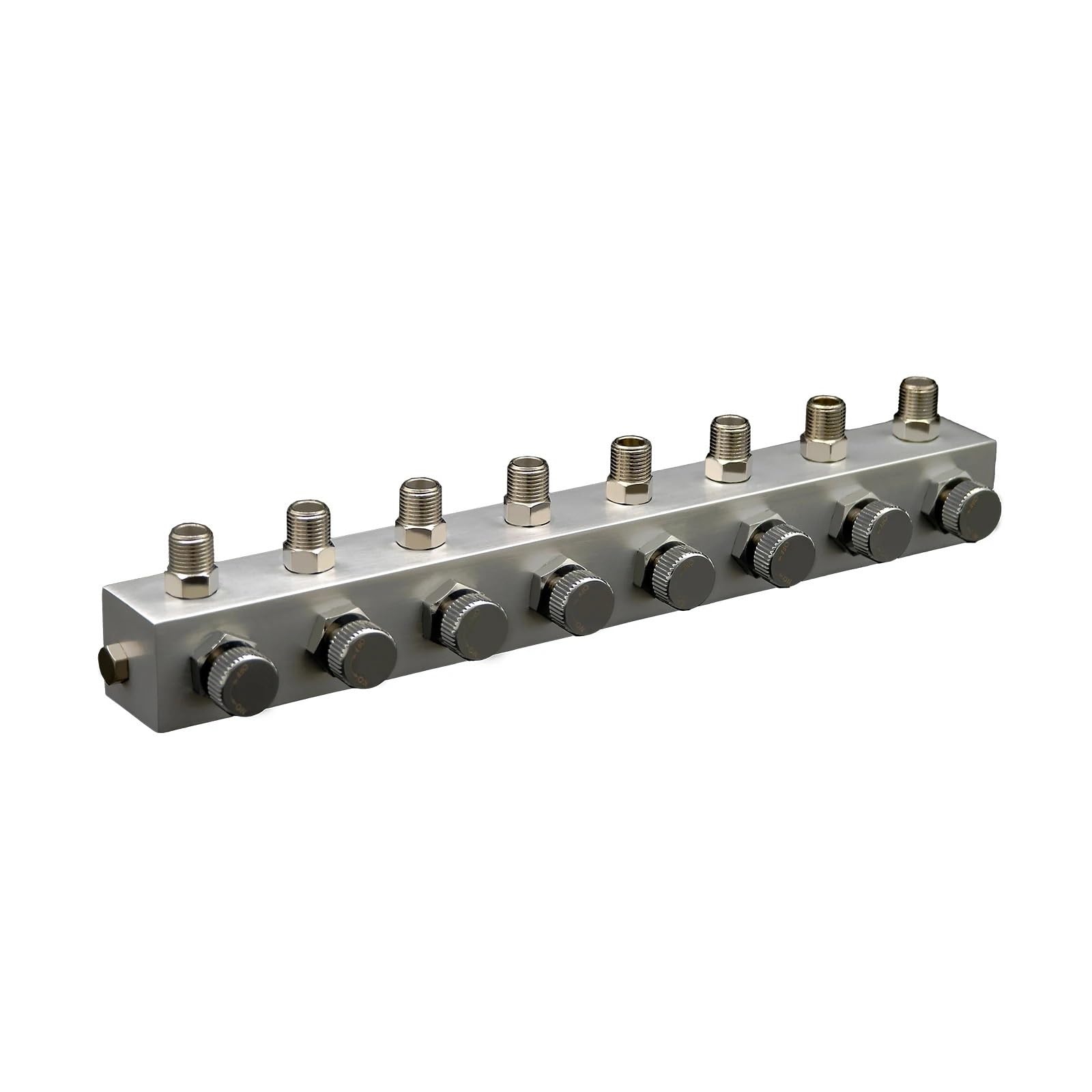 Adaptador macho de 1/8 "válvula divisora ​​de flujo de aire profesional AC053 | Colector de aerógrafo de 8 vías con control individual