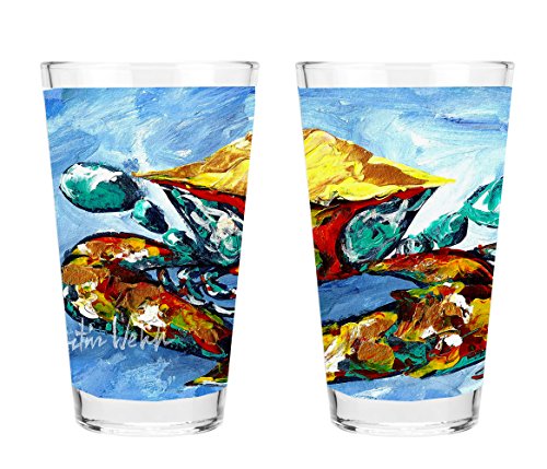 Caroline's Treasures MW1173PINT Fiddler Crab 16 ounce Mixing Glass Pint Glass for Beer, Margaritas, Sodas and More, Restaurant Quality Glassware