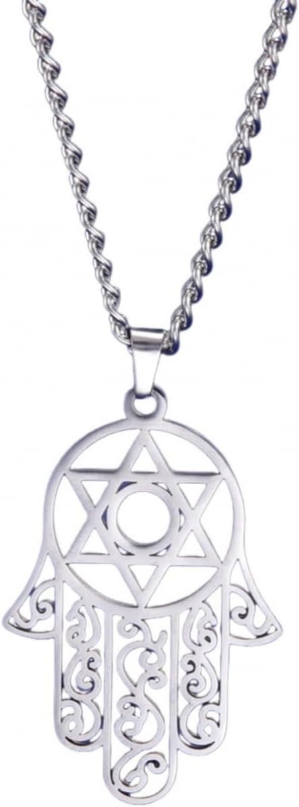 Vita Stella a Sei Punti Vintage Penderant Netro Retro Palm Star Collana Uomini e Donne Regalo Gioielli Artigianali Gli Amanti della Elegante Accessoria Bohémien per Ogni Occasione
