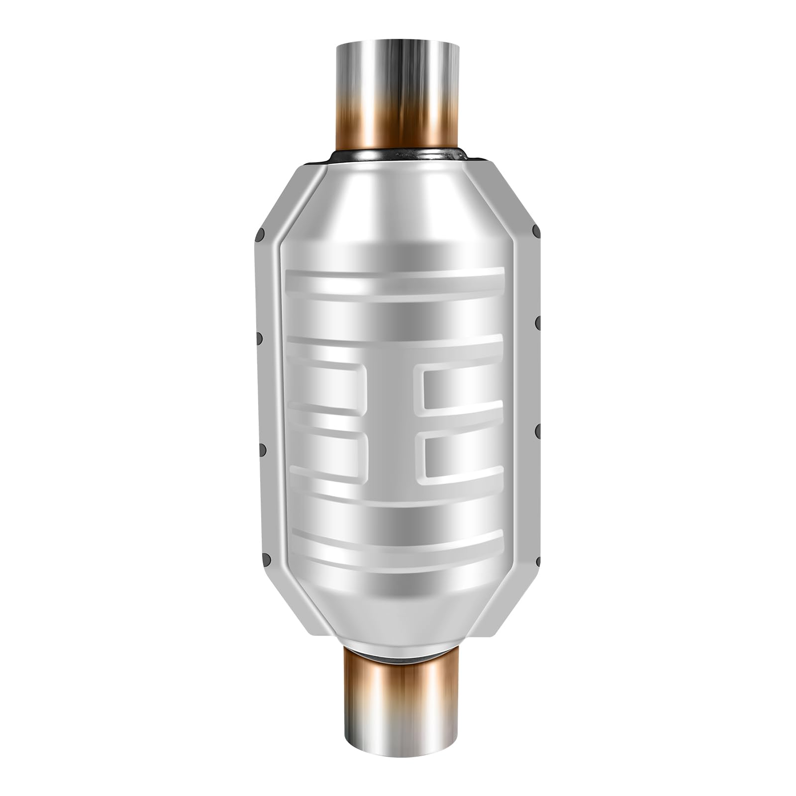 2.25 inch Inlet/Outlet Catalytic Converter with Heat Shield, Universal Direct-Fit Cat Convertor 2.25" Catalyst Converter Automotive Replacement with O2 Port 13" Length (EPA Compliant)-image-13