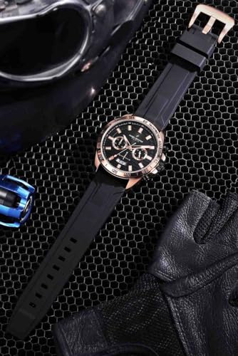 Image of Daniel Hechter Paris Pantheon Collection Pantheon Collection Unique Multifunctional Watch for Men with Textured Round Dial Silicon Strap & Date Indicator-DHM1010