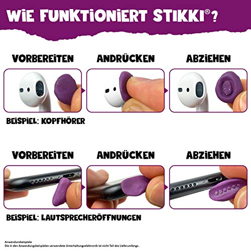 STIKKI® Reinigungsknete für Handy, Smartphone, Kopfhörer UVM. – Professionelles Reinigungsset inkl. Multifunktionsbürsten - Image 4