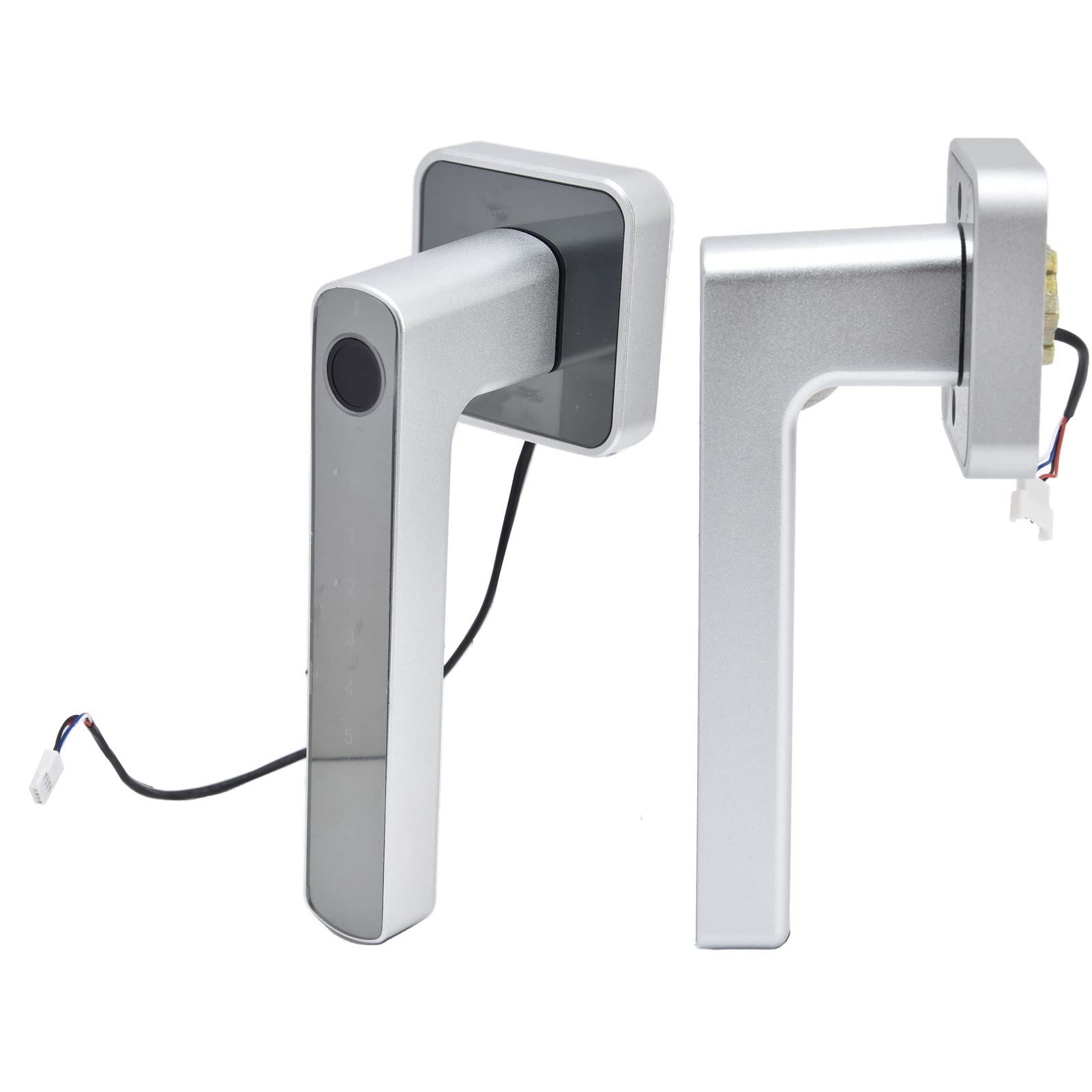 Maniglia per porta con impronta digitale intelligente Password per impronta digitale Serratura antifurto per casa 2 in 1, lega di alluminio, come mostrato nelle