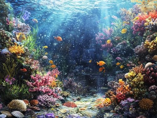 Loisir créatif peinture diamant poisson XXL pour réduire le stress et l'anxiété
