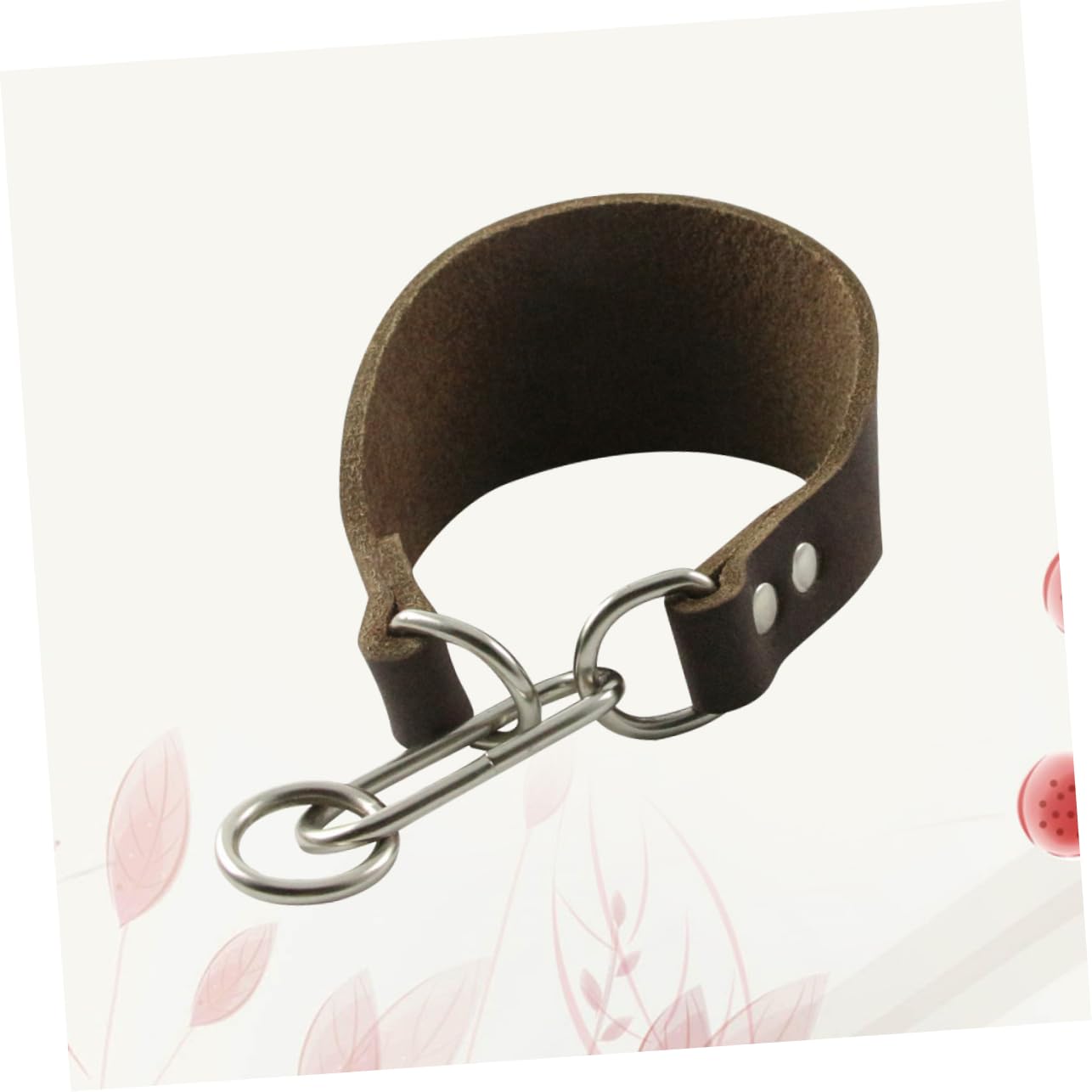 INOOMP 3stücke Fashion Widen Cattlehide Hundehalsband Haltbares Dünnes Nackengurt Mit Schnalle Für Whippet Und Hunde Mit Dünnem Hals Kaffee