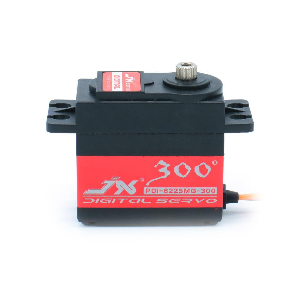 JX PDI-6225MG - Motor sin escobillas de engranaje de metal de 25 kg, servo digital de 300 grados, servo de alto par para piezas de coche RC de carreras