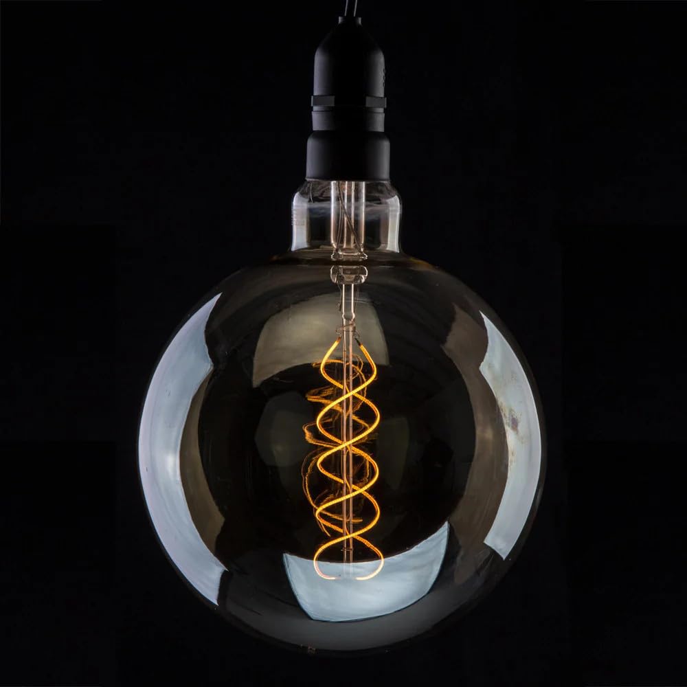 Prolite Led Filament 200Mm Globe 4W E27 1800K Smoked Dimmable