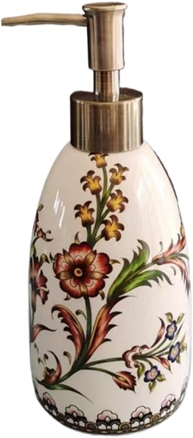 Pump Bottle Dispenser,Lotion Pump Bottles,Ceramic Soap Dispenser Bathroom Kitchen Dispenser Is Suitable For Shower Gel Soap Dispenser, Shampoo, Reusable Liquid Soap Dispenser(Style B)