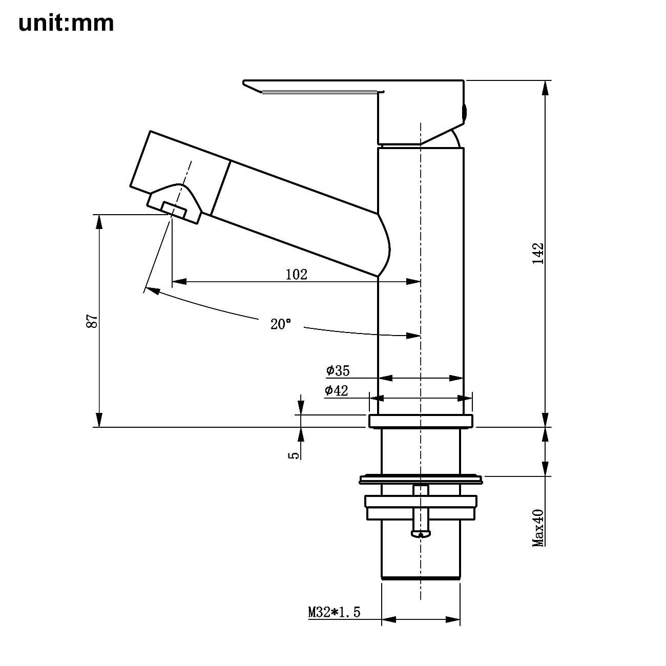 Robinet Doré pour Salle de Bains, Mitigeur Lavabo Monocommande | Robinetterie de Lavabo en Acier Inoxydable | Cartouche Céramique | Mousseur Remplaçable