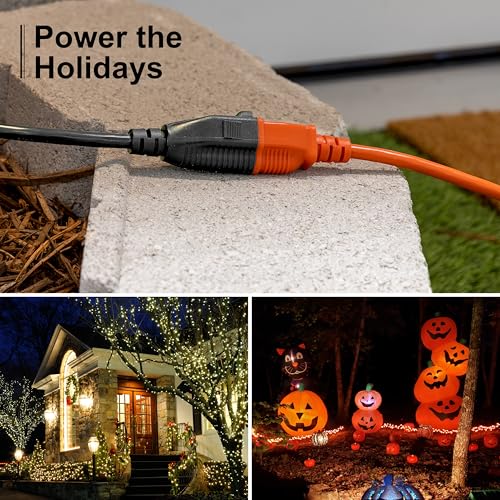 GE Outdoor Extension Cord, 15 Ft, Grounded Heavy Duty Extension Cord, 16AWG | 3 Prong, ETL Listed, Black, 50369 - image 5