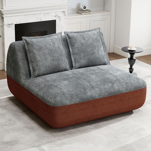 Best Ikea Couch for Small Space: Top Cozy Loveseats for Compact Living 6 Hobestluk Small Couches for Small Spaces,42” Mini Loveseat Sofa 2-Seater Armless Sofa Chair with Side Pocket for Living Room,Bedroom,Dorm,Office (Terracotta+Grey)