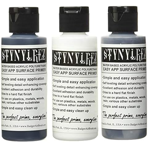 Badger Air-Brush Co. SNR-210 Stynylrez, 2 Fl Oz (Pack of 1), White, Gray, Black Cover