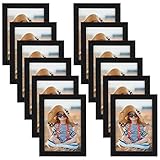 EINZELNE BILDERRAHMEN SET : Das Set besteht aus 12 Rahmen in schlichtem Schwarz, die für Standardbilder, Fotos, Kunstdrucke im Format 13 x 18 cm geeignet sind. Wenn Sie mehrere Bilder oder Kunstwerke an Ihrer Wand aufhängen, ist es wichtig, dass Bilder und Rahmen ein einheitliche Stil haben. Dieses Set schwarzer Rahmen hilft Ihnen dabei, ein passende Aussehen zu verleihen. Eine Großpackung ist eine kostengünstige Wahl.