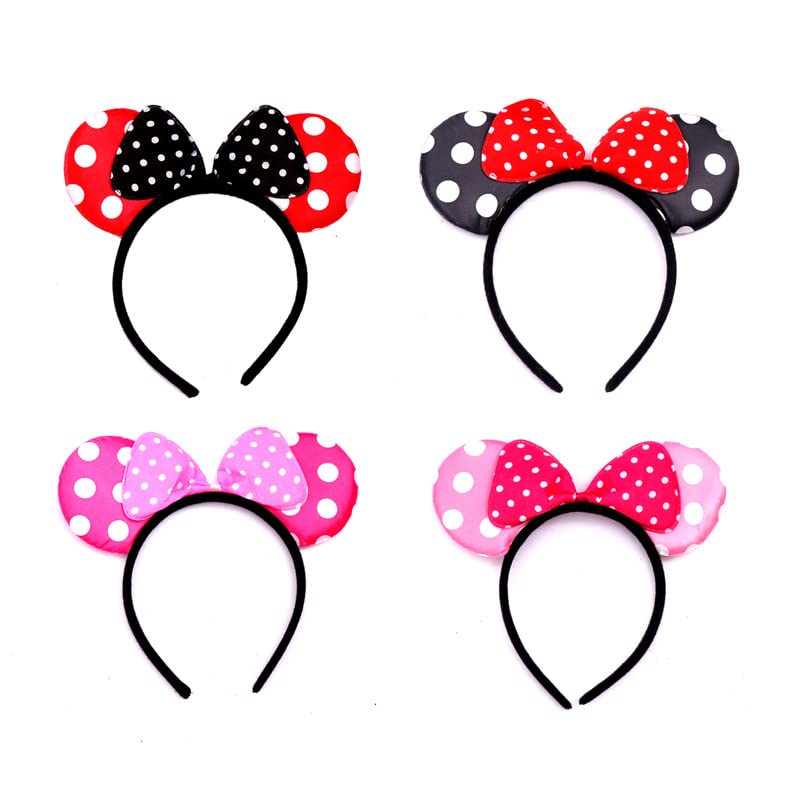 NAVMAV Mickey Hair Band Minnie Ear Headbands Mouse Ear Bow Shiny Classic Headband Kids Cute Hairband Parties, Birthday Gift for Toddler Girls Women 4pcs (B0BSC6C3N5) Amazon Price History, Amazon Price Tracker