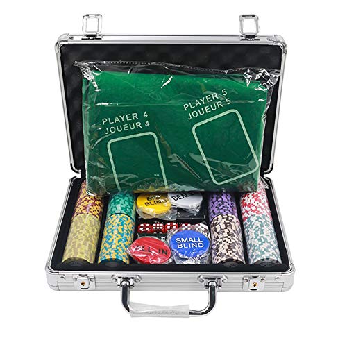 Shengshou ポーカーチップ ゲーム用 8種類 カジノチップ 200枚 セット ケース付き 14g 本格プロ仕様 (200枚 セット)