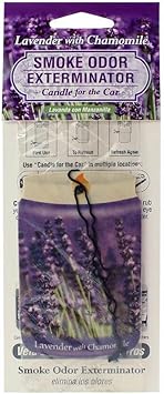 Smoke Odor Exterminator Candle for the Car, Lavender and Chamomile