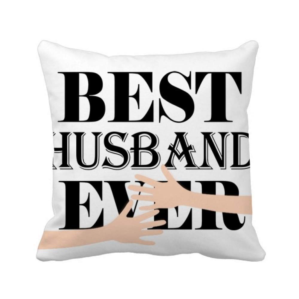 Housse de coussin Meilleur Mari jamais avec fermeture éclair pour décoration de chambre