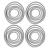 FIXOSHEE Anillos Flotantes para Plantas de Acuario Comedero de Alimentación para Peces Betta Barrera Flotante Redonda Reutilizable 4 Juegos 5 Unidades por Bolsa en Negro Soporte para