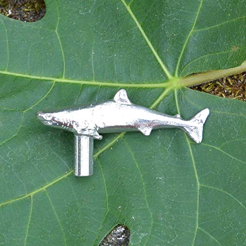 Shark Kitchen Knobs, Shark Drawer Knobs, Cabinet Knobs, Not A Real Shark Amazon, Handmade, in Fine Pewter, by William Sturt - Image 5