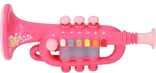 Miniatura 8 de Instrumentos musicales, trompeta para niños, juguete de música preescolar para niños y niñas (azul)