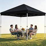 Fijinhom Pavillon 3x3 Wasserdicht Stabil Winterfest, Faltpavillon 3x3 Höhenverstellbar, Pop Up Pavillon UV Schutz 50+,Partyzelt Gartenpavillon Für Outdoor, Schwarz