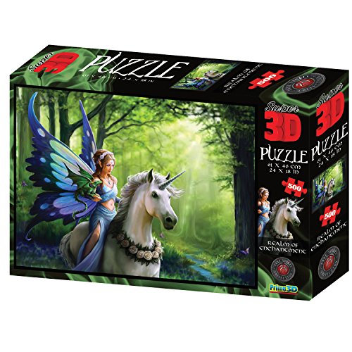 Anne Stokes Puzzle Effet 3D 500 pièces Realms of Enchantment