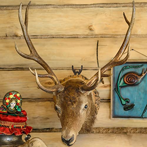 European Mount Skull Hanger Deer Skull Hooks Antler Style Mounts Deer Skull Hanging And Mounting Easy Installation For Living Room Bedroom Home Decor Indoor And Outdoor Use (4 Pieces) (12) #TOP5