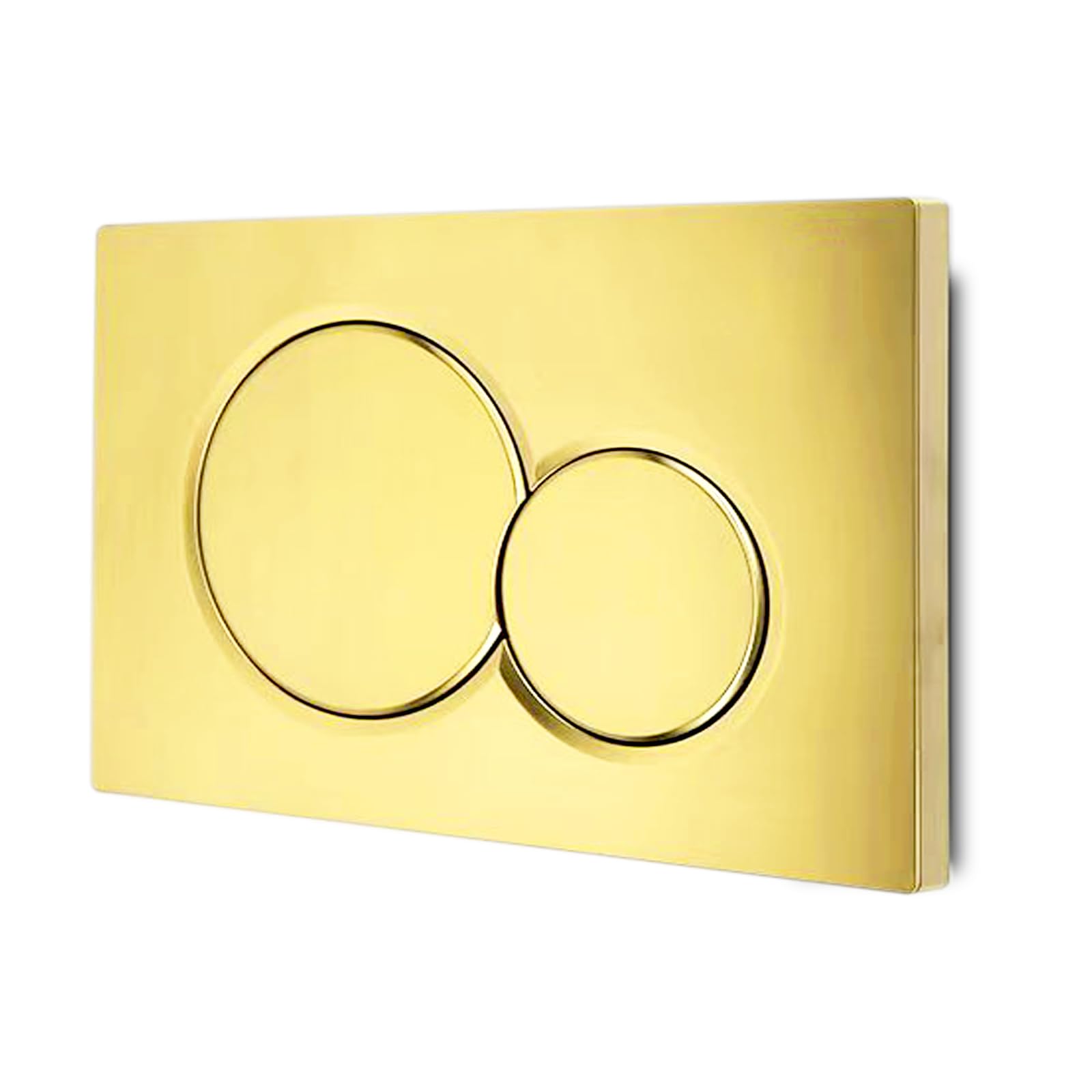 Photo 1 of VALLVATER Dual-Flush Actuator Plate Compatible with Geberit 115.770.46.6, Glossy Gold