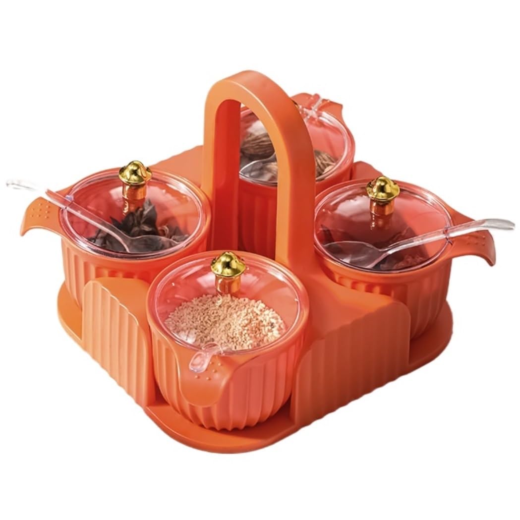SAeWare Tarro de condimentos, contenedor de especias, juego de combinación de tarros de condimentos de cocina, tapa transparente, tarro de sal simple, caja de condimentos, juego de tarros de especias