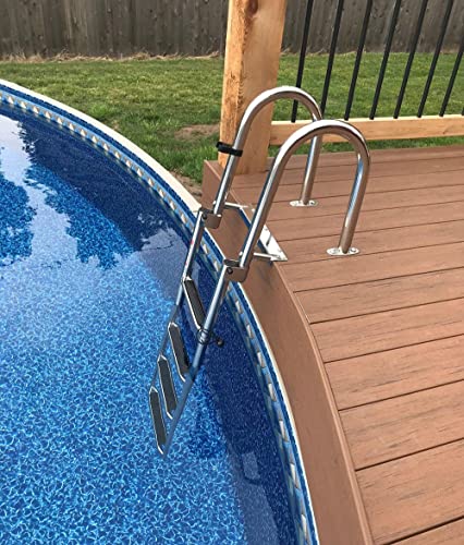 Escalera para bote telescópica 4 peldaños acero inoxidable miniatura 3