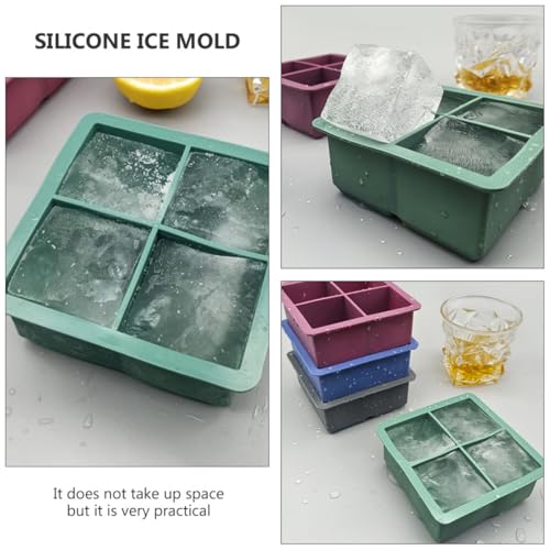 Molde para cubitos de hielo de silicona con tapa miniatura 7