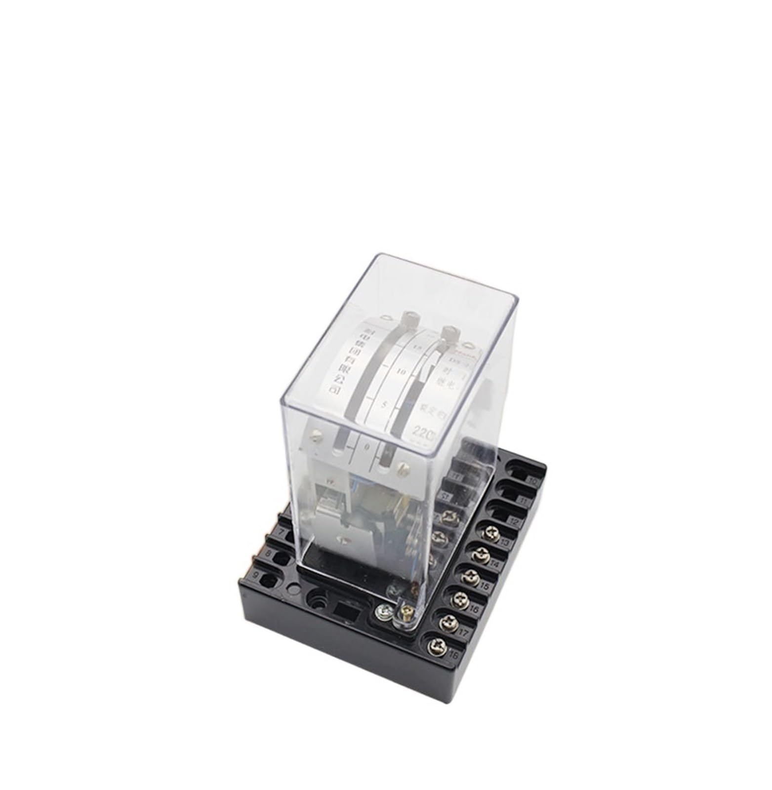 Relais temporisé DS-24 NISZA commutateur temporisateur industriel avec socle de fixation