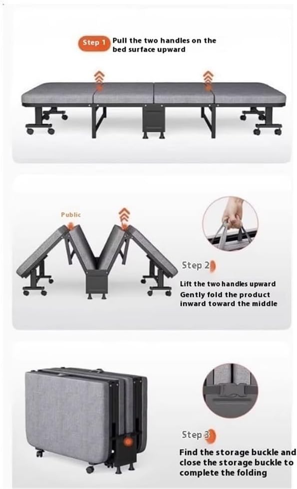 Camping Bed Office Workstation Nap Bed, Portable Lounge Chair, Folding, Single, Cooling Folding Bed(Medium)