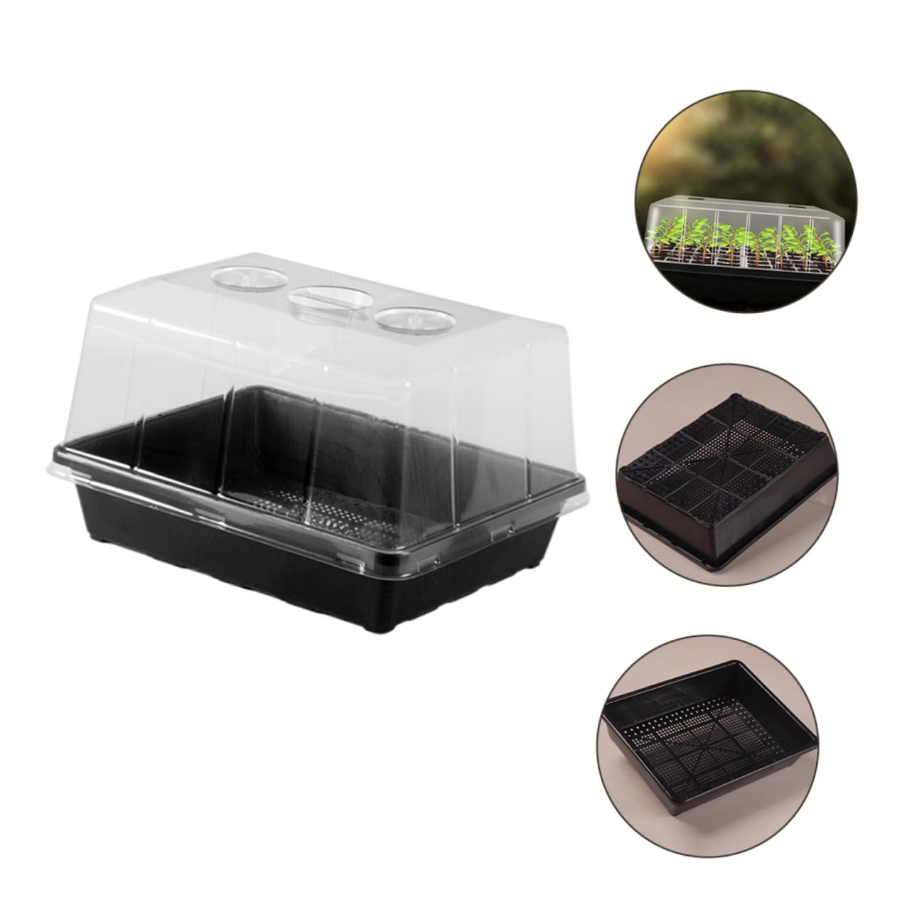 BESPORTBLE Plateau de Semis en Plastique avec Dôme, 1 Set pour Germination