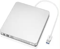 Gravador DVD Externo USB 3.0, Leitor CD/DVD Portátil, Compatível com para Windows e MacBook