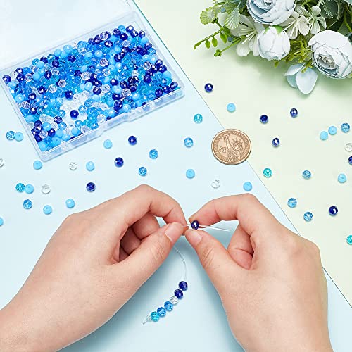 PH PandaHall 500pcs Blue Crystal Beads - Image 3