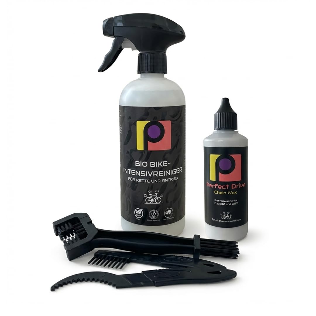 Perfect Drive Chain Wax – Öl zu Wachs Starter Set | Antriebsreiniger + Performance Flüssigwachs