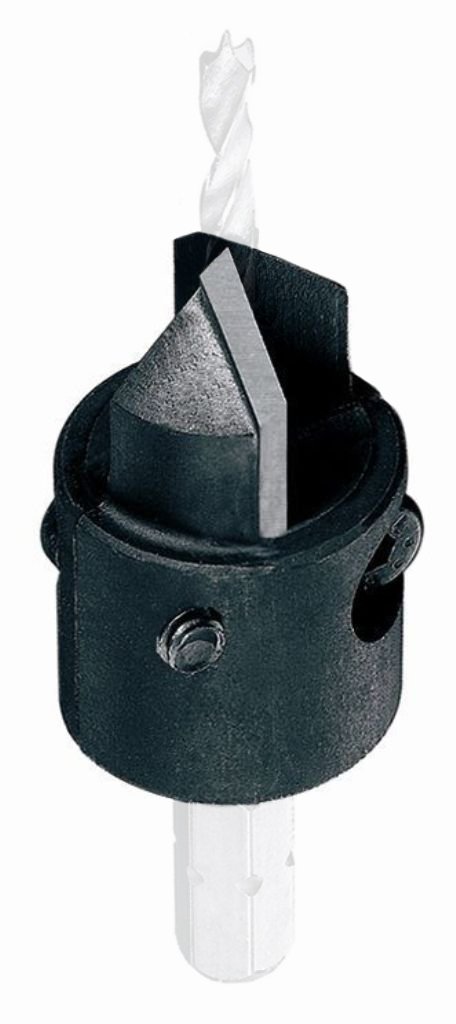 Fisch 063hmv3 – 8 Vario ajustable 90 grados avellanador cónico, 0 V, Negro/Plata, 3 – 8/35 mm