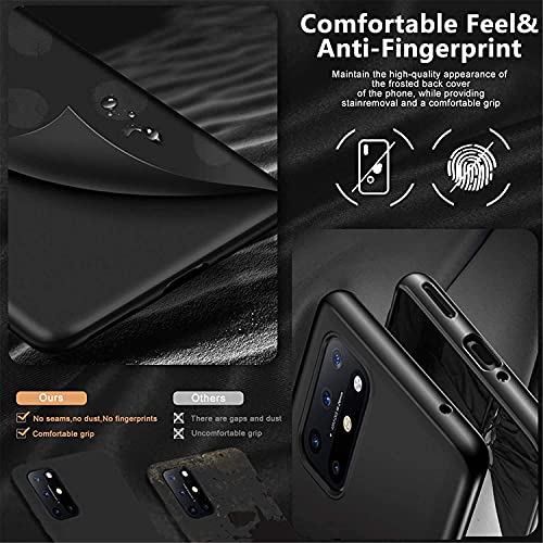 Image of Mobile Back Cover Case for OnePlus 8T (Silicone Case|CameraProtection|Black SC1510)