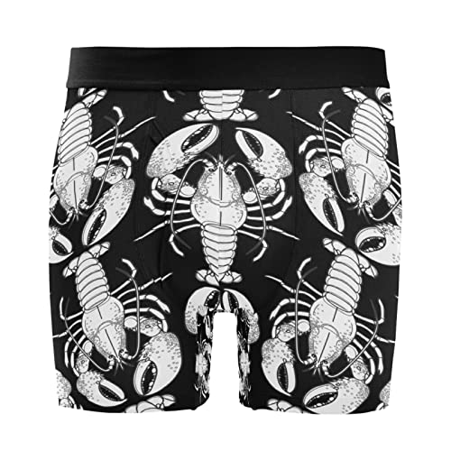 Bóxer para hombre Vnurnrn con estampado de camarón de mar, pack de 2 calzoncillos elásticos