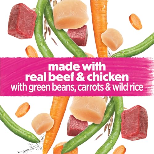 Image of Beneful Purina Dog Food Freshly Prepared Meals Beef and Chicken Medley with Green Beans, Carrots and Wild Rice - 10 oz. Tubs (Pack of 16)