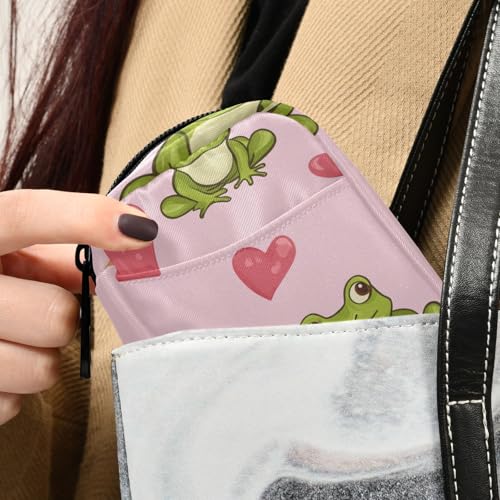 Image of Pink Frog and Love Cute Pill Organizer Weekly Travel Pill Box 7 Day Large Capacity Pill Dispenser Case with 8 Pill Container Daily Pill Box Organizer Vitamin Holder Pill Bottle Organizer Small
