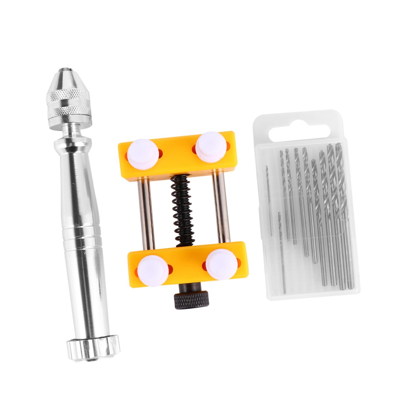 Operitacx 1 Set Wenwan Hand Drill Welding Helmet Micro Drill Bits Professional Pin Vise Hand Drill Bits Mini Drill Bits Wire Twisting Tool Resin Tools Aluminum Alloy Twist Drill