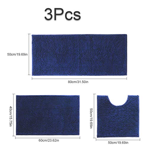 Hodeacc Rutschfeste Badematten-Set, hohe Wasseraufnahmedichte, weiche Mikrofaser, WC-Vorleger, WC-Sockelmatte… – Bild 8