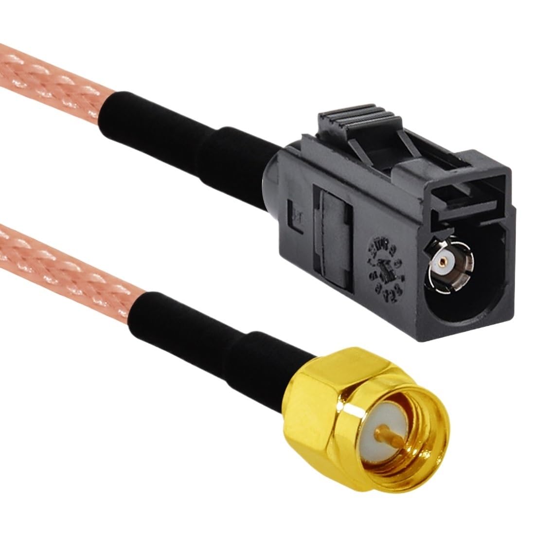 Lihua Fakra Câble adaptateur RG316 mâle femelle mâle vers SMA Noir 15 cm/30 cm/50 cm/100 cm (type 7,50 cm)