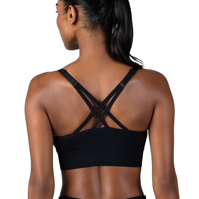 New Balance Seamless Sports Bra, Sostén Deportivo, Strappy Yoga Athletic, Moisture-Wicking